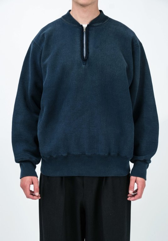 A.PRESSE／Half Zip Rib Collar Sweatshirt A.PRESSE Half Zip Rib Collar Sweatshirt
