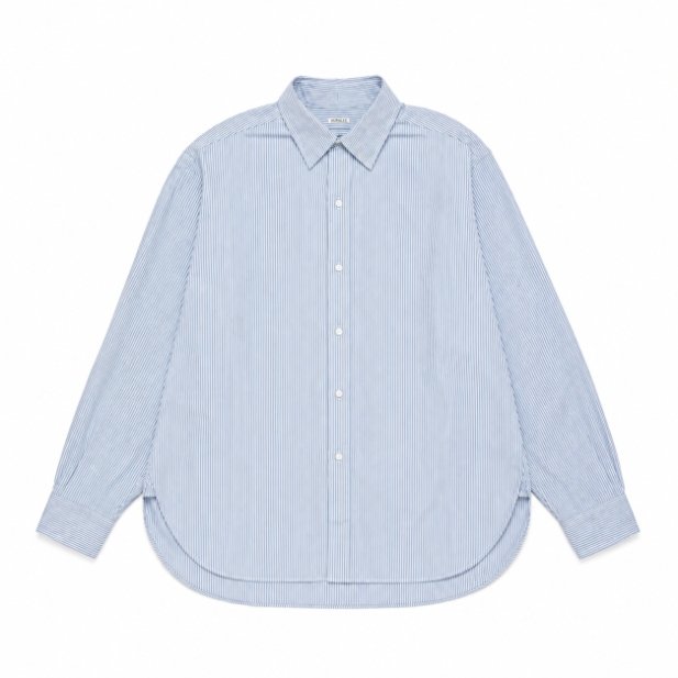 A.PRESSE Regular Collar Shirt - Navy | Premium Shirt