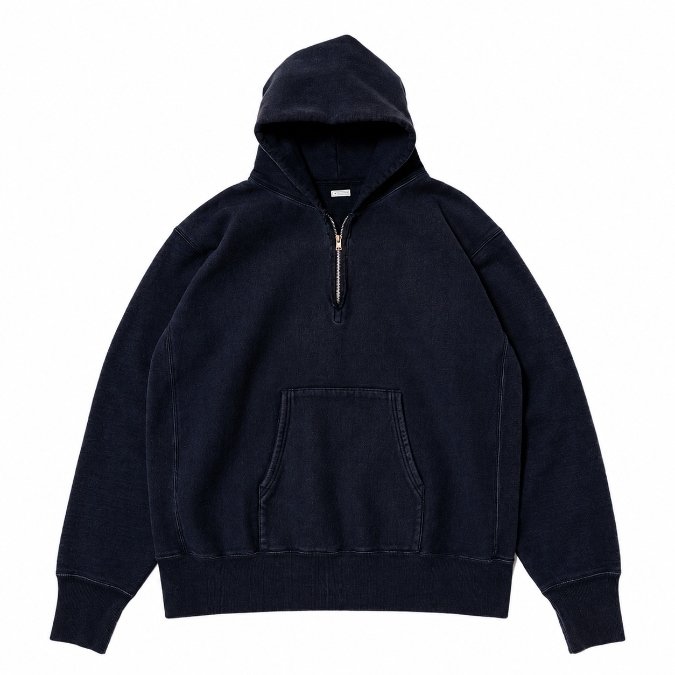トップス A.PRESSE Vintage Half Zip Sweat Hoodie 3 A.PRESSE Vintage Half Zip Sweat Hoodie