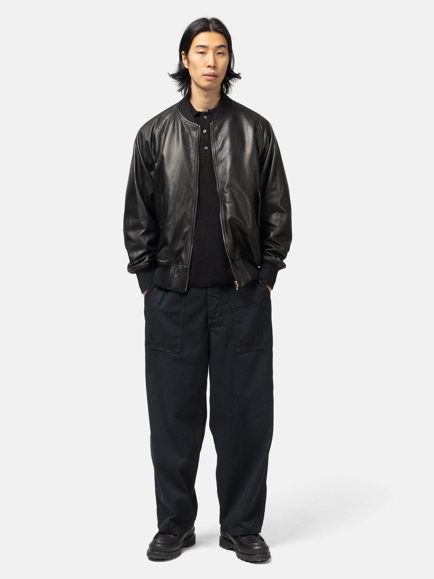 A.PRESSE Vintage Utility Pants Black Premium Streetwear USA
