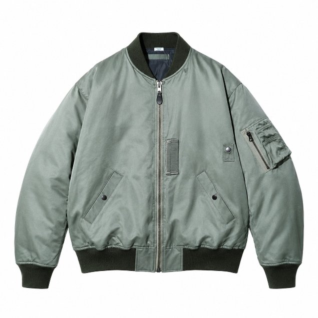 ジャケット・アウター A.PRESSE Vintage Silk FlightCustomJacket A.PRESSE Vintage Silk Flight Jacket Sage