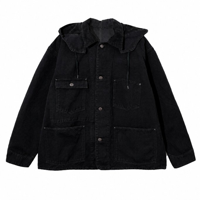 A.PRESSE Vintage Silk Hemp Coverall Jacket