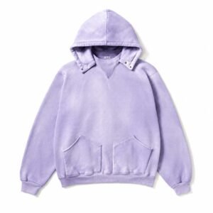 A.PRESSE Attached Snap Hood Sweat Parka relaxed hooded streetwear