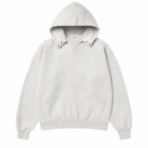 A.PRESSE Attached Snap Hood Sweats Parka premium hooded sweatshirt for USA streetwear