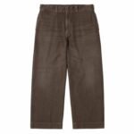 A.PRESSE Vintage Twill Work Pants Brown – men’s vintage brown twill workwear pants