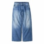 A.PRESSE vintage denim logger pants in relaxed workwear-inspired denim style