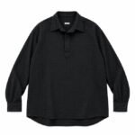 A.PRESSE Wool Skipper Shirt Charcoal premium wool streetwear shirt for men
