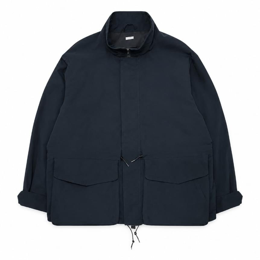 A.PRESSE Men's Canadian Air Force Jacket Navy military-inspired premium outerwear front view in navy blue for men's streetwear fashion.