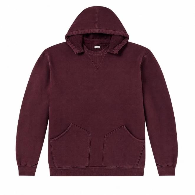 A.PRESSE Vintage Cotton-Jersey Hoodie premium cotton streetwear hoodie with relaxed fit and vintage-inspired design for everyday wear.