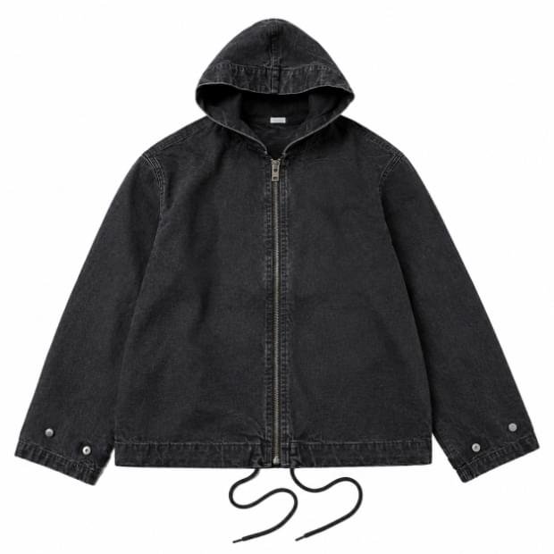 A.PRESSE Vintage US Navy Zip Hoodie in premium cotton with vintage military-inspired streetwear design and full zip closure.