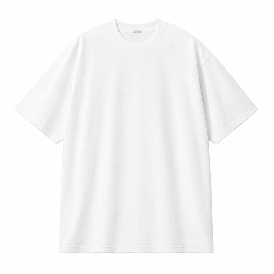 A.PRESSE Heavy Weight T-Shirt White A.PRESSE Heavy Weight T-Shirt White premium heavyweight cotton men's streetwear crew neck tee