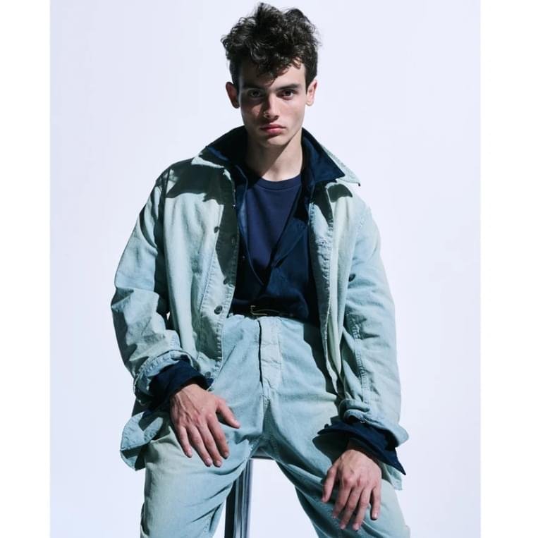 A.PRESSE Indigo Pin Check Work Pants