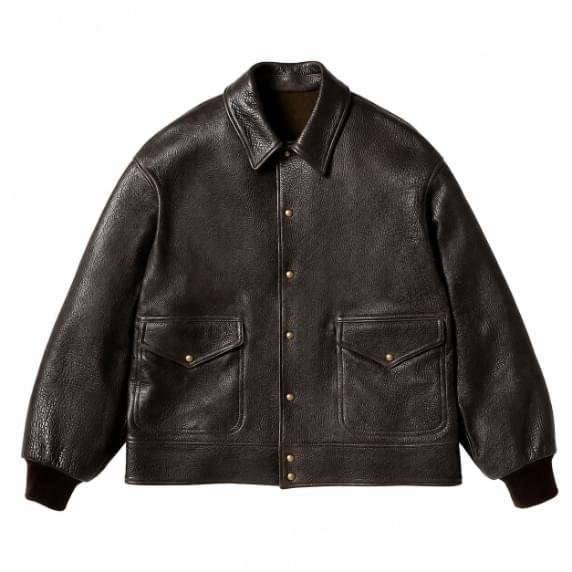 A.PRESSE Leather A-1 Flight Jacket premium vintage leather bomber jacket for men's streetwear fashion USA audience