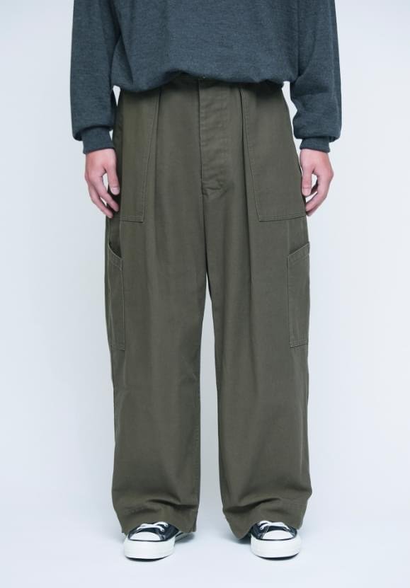 A.PRESSE Usaf Hemmed Bottoms Olive