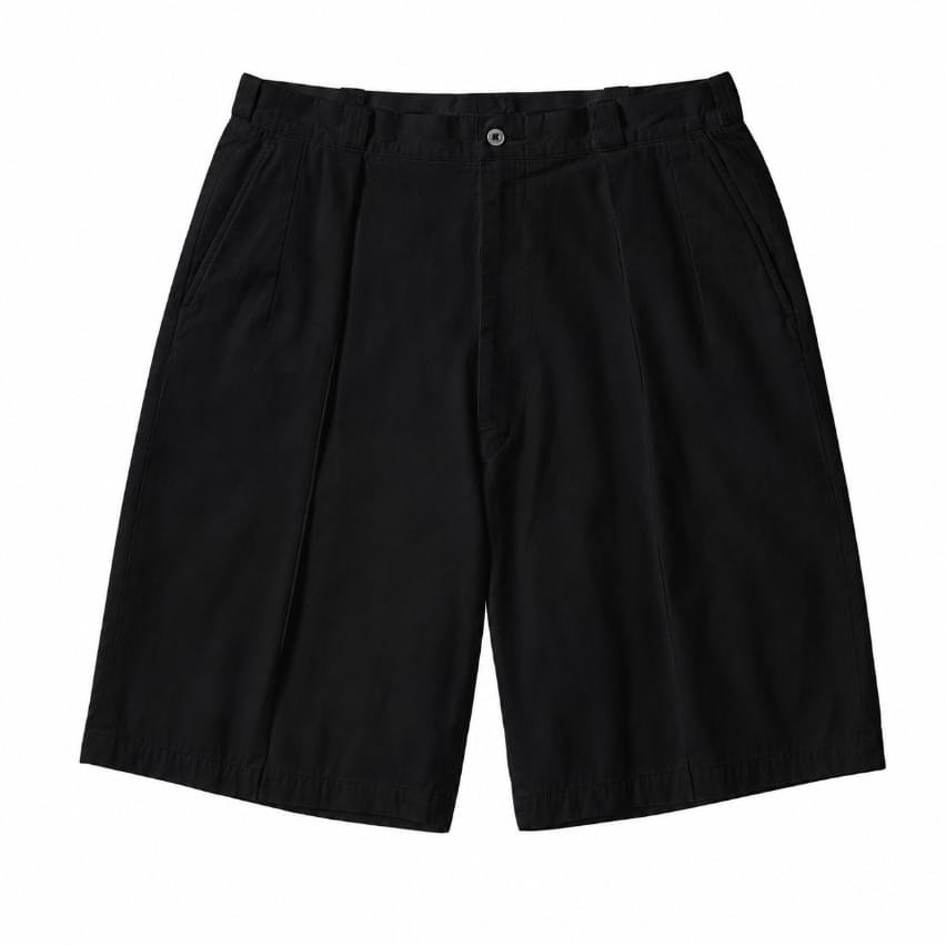 A.PRESSE Vintage Chino Shorts Black A.PRESSE Vintage Chino Shorts Black premium men's streetwear chino shorts with relaxed fit and vintage-inspired design.