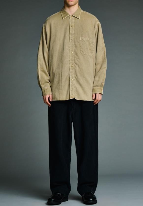 A.PRESSE Vintage Cotton Moleskin Shirt. 1