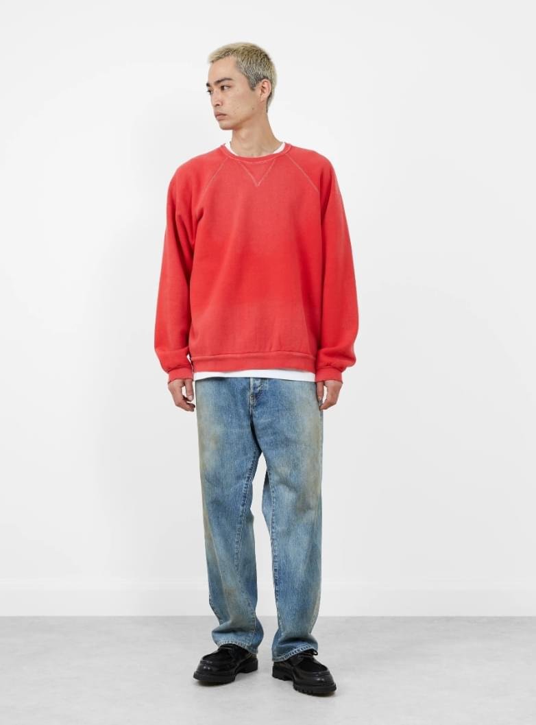 A.PRESSE Vintage Double V Sweatshirt Red 1