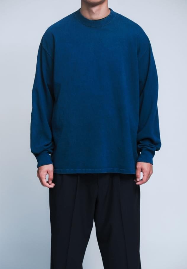 A.PRESSE Vintage LS T-Shirt Navy