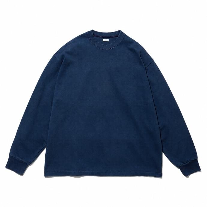 A.PRESSE Vintage L/S T-Shirt Navy premium men's long sleeve streetwear t-shirt in classic navy blue color for everyday wear