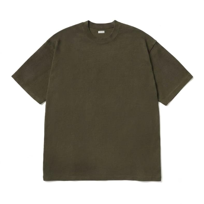 A.PRESSE Vintage SS T-Shirt Olive A.PRESSE Vintage S/S T-Shirt Olive premium cotton vintage washed olive green streetwear tee with relaxed fit and classic crew neck design