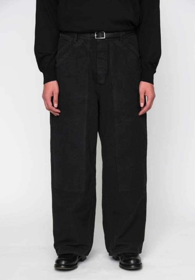 A.PRESSE Vintage Silk Hemp Double Knee Pants