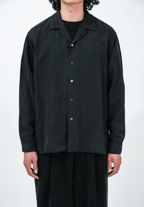 A.PRESSE Vintage Silk Open Collar L/S Shirt
