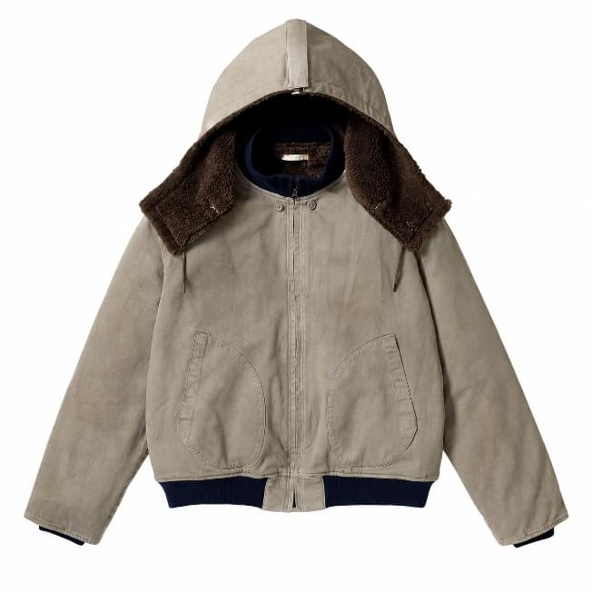 A.PRESSE Vintage US Deck Hooded Jacket premium military-inspired streetwear outerwear with hood and relaxed fit for everyday wear.