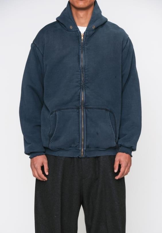 A.PRESSE Vintage USA Navy Zip Hoodie
