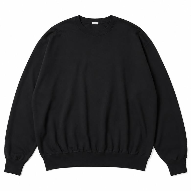 A.PRESSE Wool Cotton High Gauge Crew Neck Sweater premium men's wool cotton high gauge knit crew neck sweater for everyday streetwear style