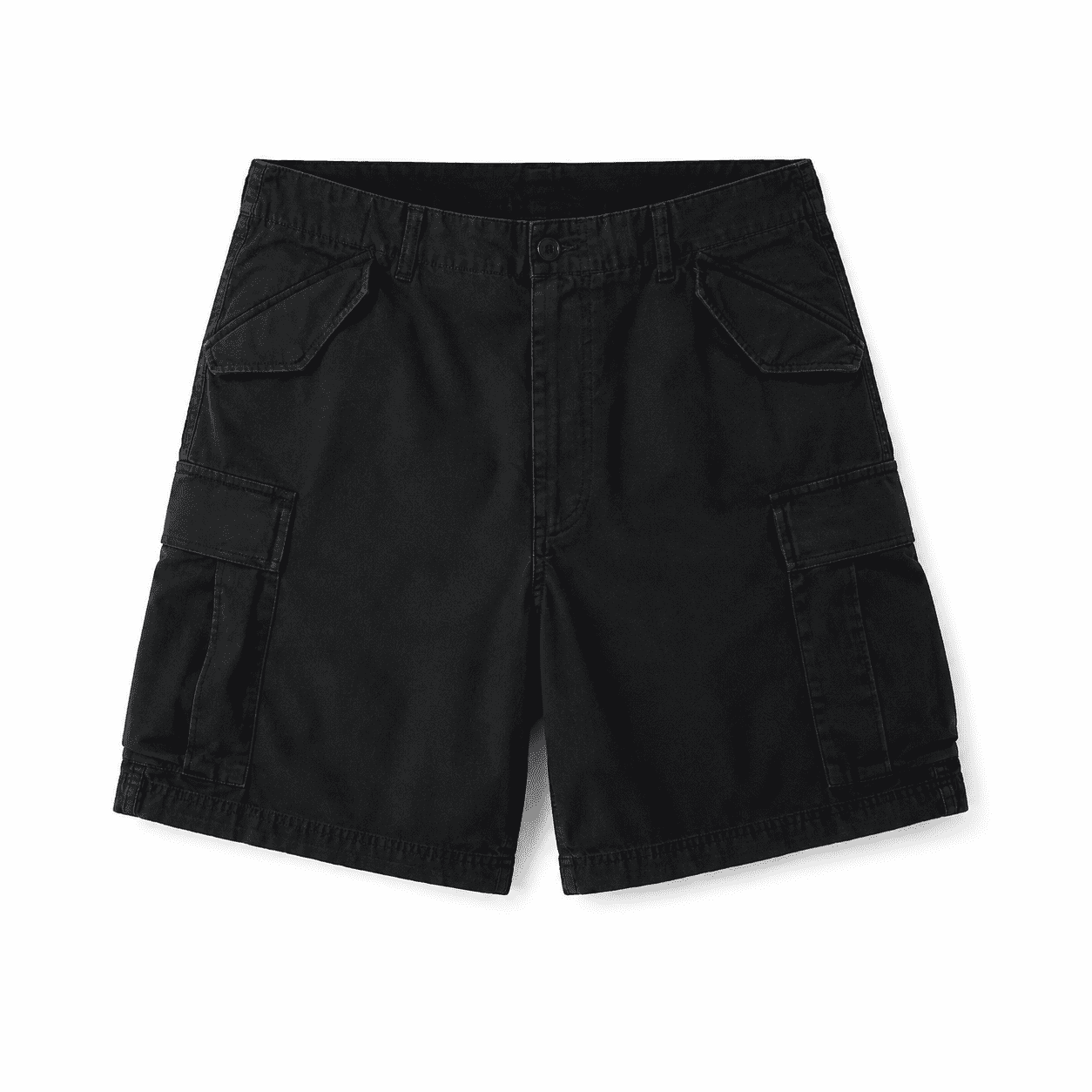 A.PRESSE Men's M-51 Shorts Black premium military-inspired streetwear cargo shorts for men in black
