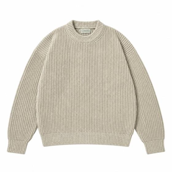 A.PRESSE Linen Lilian Crew Neck Sweater in premium lightweight linen knitwear