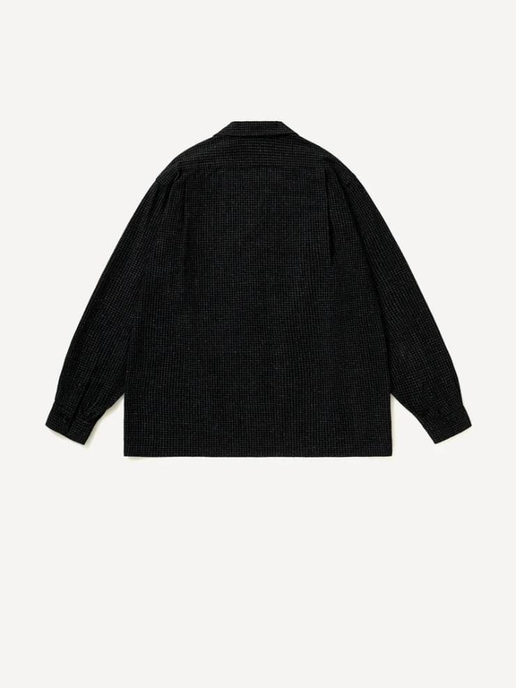 A.PRESSE Silk Nep Loop Collar Shirt