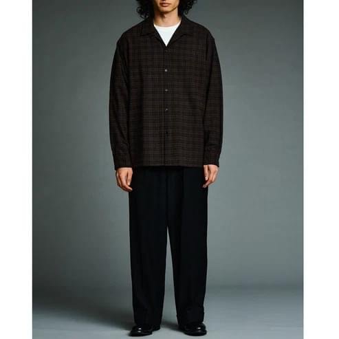 A.PRESSE Silk Nep Loop Collar Shirts 1