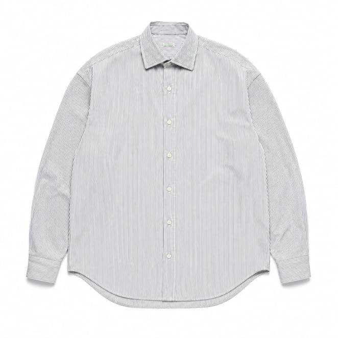 A.PRESSE Spread Collar Shirts - Grey men's premium casual streetwear shirt