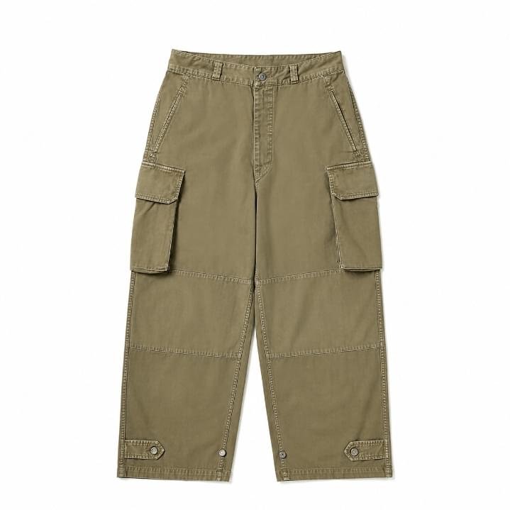 A.PRESSE Vintage Fa Hbt M-47 Pant military-inspired herringbone streetwear trousers