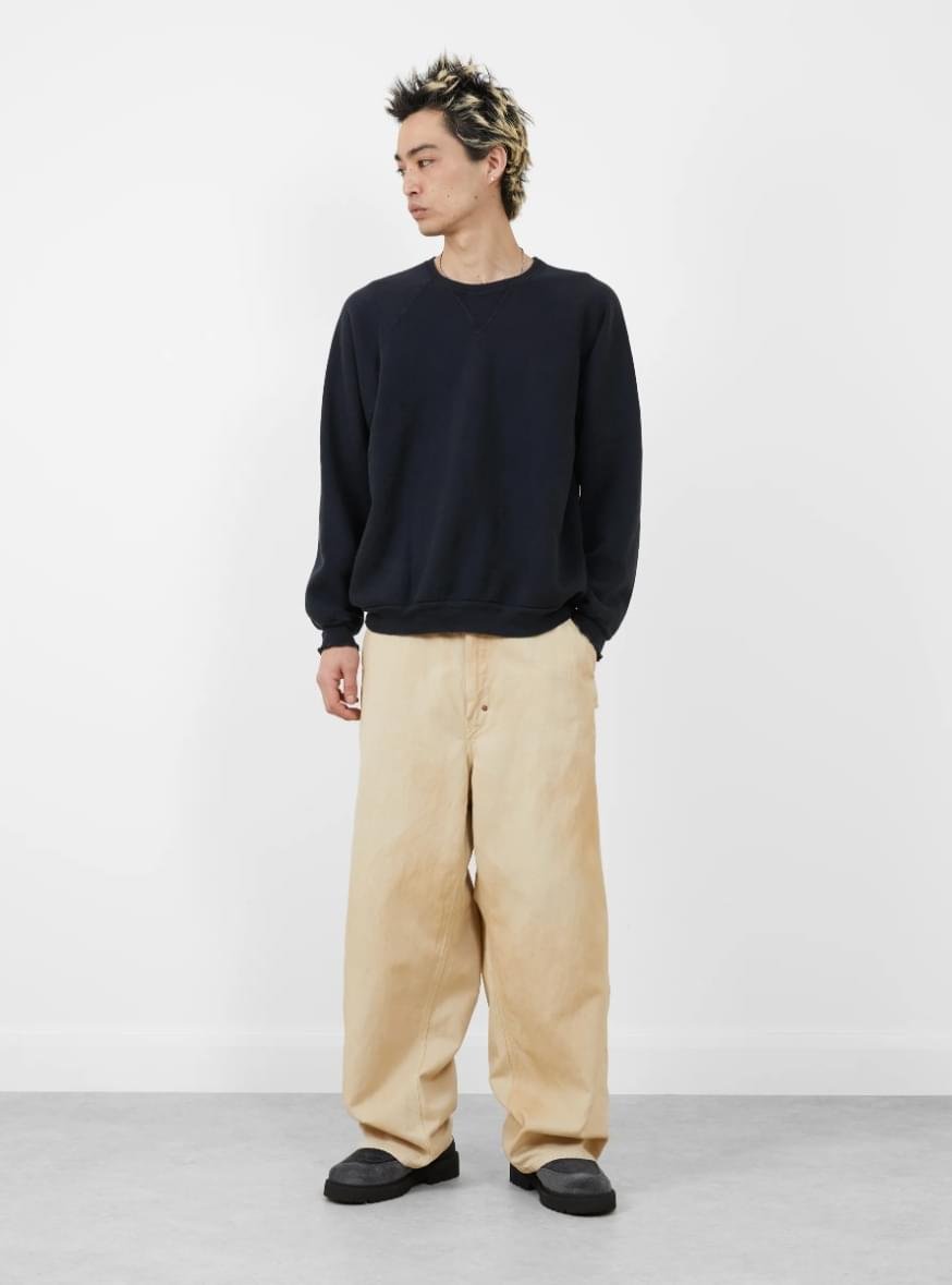 A.PRESSE Vintage Silk Hemp Painter Pants Beige