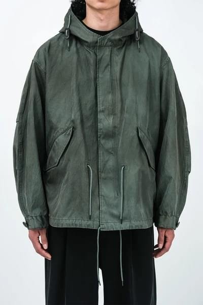 A.PRESSE Vintage Silk Hoodie Jacket