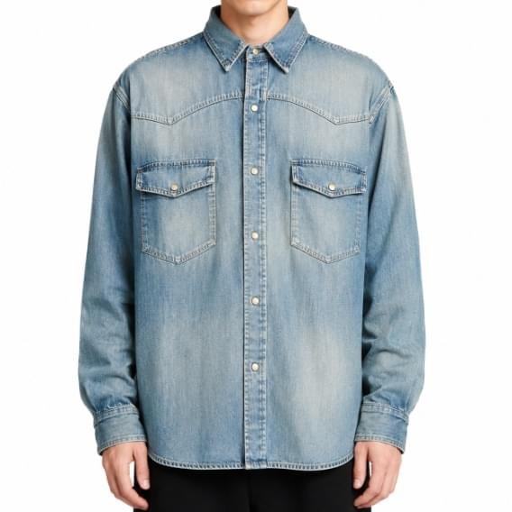 A.PRESSE Vintage Western Denim Shirt