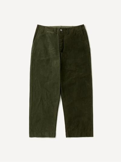 A.PRESSE Cotton Silk Oiled Trousers