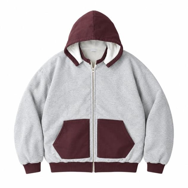 A.PRESSE Vintage Attached Hood Zip Parka vintage hooded streetwear for men