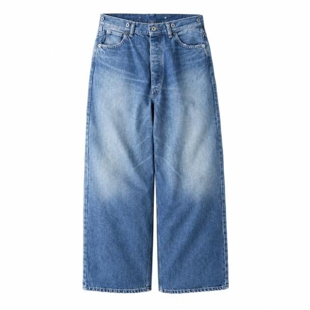 A.PRESSE vintage denim logger pants in relaxed workwear-inspired denim style