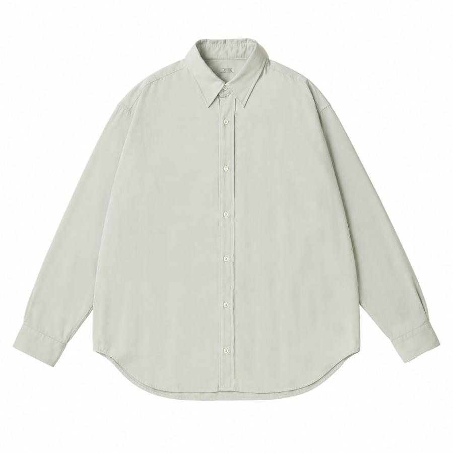 A.PRESSE Weave Twill Regular Collar Shirt in premium textured twill fabric for men's USA streetwear