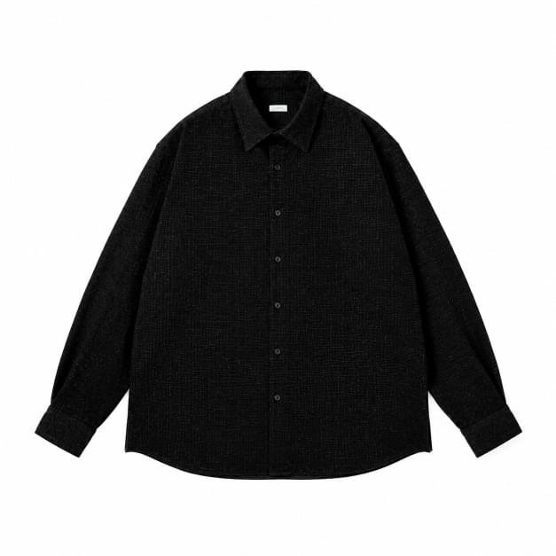 A.PRESSE Wool Regular Collar Shirt A.PRESSE Wool Regular Collar Shirt